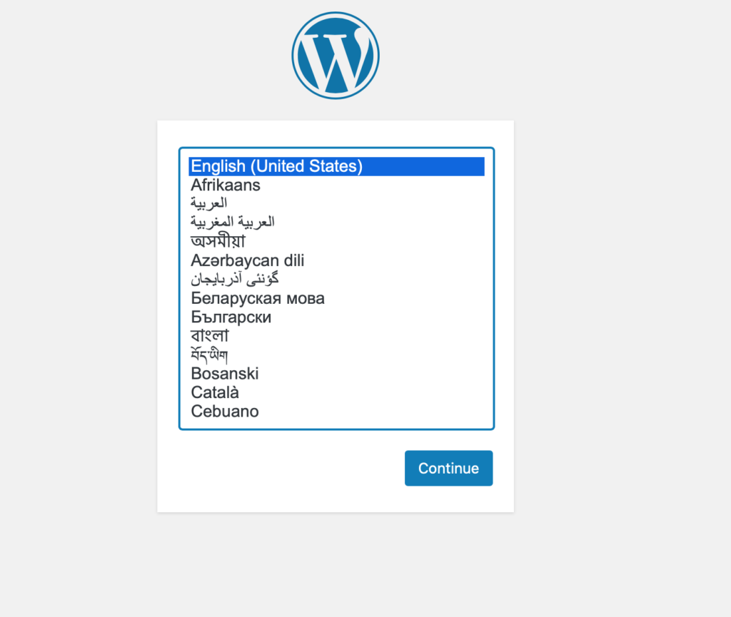 Wordpress auf docker